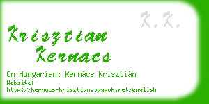 krisztian kernacs business card